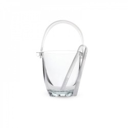 دلو ثلج مصنوع من الزجاج مع ملقاط | قيمة تنافسية 