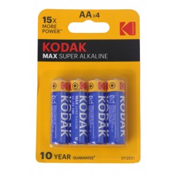 بطاريات الكالين  AA متعددة الإستخدام من كوداك | x15 أقوى من البطاريات العادية | 4 حبات KODAK