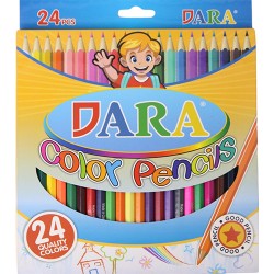 مجموعة ألوان تلوين خشبية من دارا | 24 قلم | DARA